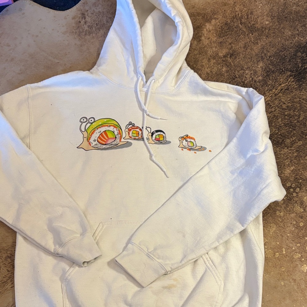 White Graphic Hoodie